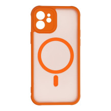 „iPhone 12“ visiškai matinis „Mag“ dėklas, suderinamas su „MagSafe“, oranžinis „iPhone 12“ visiškai matinis „Mag“ dėklas, suderinamas su „MagSafe“, oranžinis