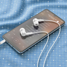 Wire earphones Jack 3,5 mm Hoco M104 white