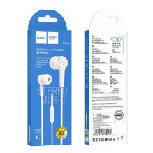 Laidinės ausinės Jack 3,5 mm Hoco M104 baltos