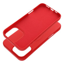 „iPhone 16 PRO MAX“ silikoninis dėklas, suderinamas su „MagSafe“ (didele skylute), raudonas „iPhone 16 PRO MAX“ silikoninis dėklas, suderinamas su „MagSafe“ (didele skylute), raudonas