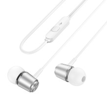Wire earphones Jack 3,5 mm Hoco M108 silver