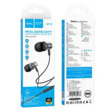 Wire earphones Jack 3,5 mm Hoco M110 metal gray