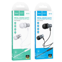 Wire earphones Jack 3,5 mm Hoco M110 metal gray
