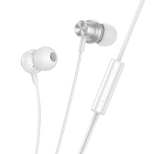 Laidinės ausinės Jack 3,5 mm Hoco M110 sidabrinės