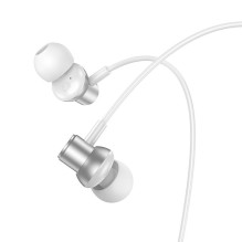 Laidinės ausinės Jack 3,5 mm Hoco M110 sidabrinės