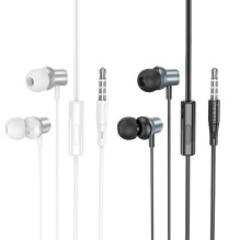 Laidinės ausinės Jack 3,5 mm Hoco M110 sidabrinės