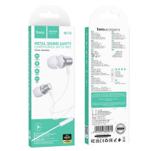 Wire earphones Jack 3,5 mm Hoco M110 silver