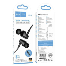 Wire earphones Jack 3,5mm Hoco M112 black