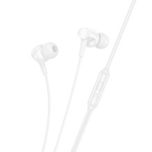 Laidinės ausinės Jack 3,5mm Hoco M112 baltos