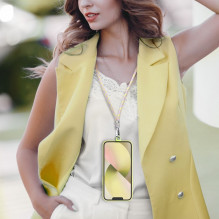 SWING (6mm) Phone lanyard, Phone pendant with adjustable length / cord length 165cm (max 82.5cm in the loop) / on the sh
