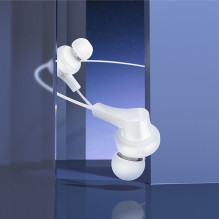 Wire earphones USB C Hoco M114 white