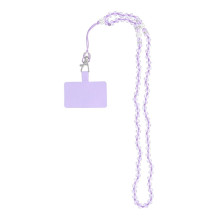 CRYSTAL DIAMOND Phone lanyard, Phone pendant / cord length 74cm (37cm in the loop) / on neck - purple CRYSTAL DIAMOND Phone lanyard, Phone pendant / cord length 74cm (37cm in the loop) / on neck - purple