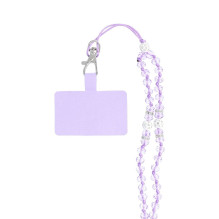 CRYSTAL DIAMOND Phone lanyard, Phone pendant / cord length 74cm (37cm in the loop) / on neck - purple CRYSTAL DIAMOND Phone lanyard, Phone pendant / cord length 74cm (37cm in the loop) / on neck - purple