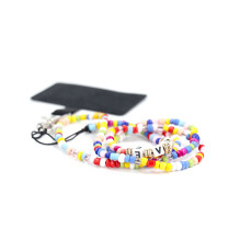 PIXIE Phone lanyard, Phone pendant / cord length 68cm (34cm in the loop) / on neck - beads PIXIE Phone lanyard, Phone pendant / cord length 68cm (34cm in the loop) / on neck - beads