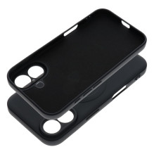 „iPhone 16“ silikoninis dėklas, suderinamas su „MagSafe“, juodas „iPhone 16“ silikoninis dėklas, suderinamas su „MagSafe“, juodas