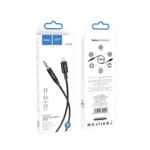Kabelis AUX Jack 3,5 mm - Lightning Hoco UPA19, 1 m, juodas