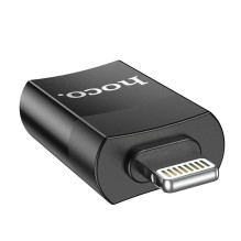 Adapteris OTG USB A į Lightning Hoco UA17, juodas