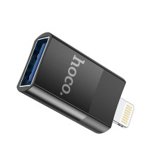 Adapteris OTG USB A į Lightning Hoco UA17, juodas