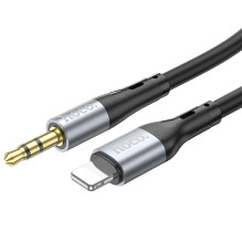 Cable AUX Jack 3,5 mm to Lightning Hoco 1 m UPA22 black