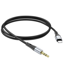 Kabelis AUX Jack 3,5 mm - Lightning Hoco UPA22 1 m, juodas