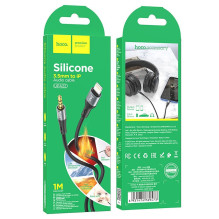 Cable AUX Jack 3,5 mm to Lightning Hoco 1 m UPA22 black