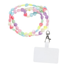 PIXIE Phone lanyard, Phone pendant / cord length 68cm (34cm in the loop) / on neck - hearts