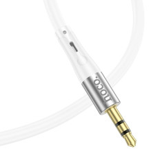 Kabelis AUX Jack 3,5 mm - Lightning Hoco UPA22 1 m, baltas
