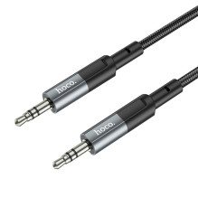 Kabelis AUX Jack 3,5 mm į Jack 3,5 mm Hoco 1 m UPA23 metalo pilkas