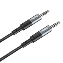 Cable AUX Jack 3,5 mm to Jack 3,5 mm Hoco 1 m UPA23 metal gray