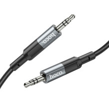 Kabelis AUX Jack 3,5 mm į Jack 3,5 mm Hoco 1 m UPA23 metalo pilkas