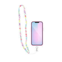 PIXIE Phone lanyard, Phone pendant / cord length 68cm (34cm in the loop) / on neck - hearts