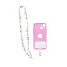 PIXIE Phone lanyard, Phone pendant / cord length 68cm (34cm in the loop) / on neck - hearts