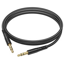 Kabelis AUX lizdas 3,5 mm į 3,5 mm lizdą Hoco 1 m UPA24 juodas Kabelis AUX lizdas 3,5 mm į 3,5 mm lizdą Hoco 1 m UPA24 juodas