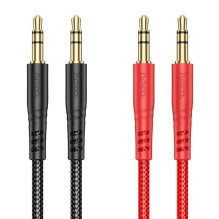 Kabelis AUX lizdas 3,5 mm į 3,5 mm lizdą Hoco 1 m UPA24 juodas Kabelis AUX lizdas 3,5 mm į 3,5 mm lizdą Hoco 1 m UPA24 juodas