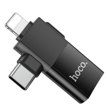 Adapter OTG 2in1 USB C / Lightning to USB A Hoco UA17 black