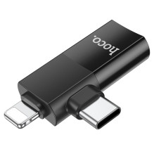 Adapter OTG 2in1 USB C / Lightning to USB A Hoco UA17 black