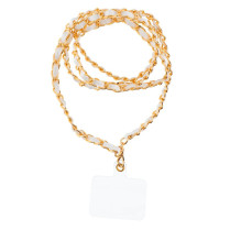 STRAP Phone lanyard, Phone pendant / cord length 116cm (58cm in the loop) / on neck - white STRAP Phone lanyard, Phone pendant / cord length 116cm (58cm in the loop) / on neck - white