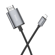 Laidas „Lightning“ į HDMI jungtį Hoco 1080p 2 m UA27 metalo pilkas Laidas „Lightning“ į HDMI jungtį Hoco 1080p 2 m UA27 metalo pilkas
