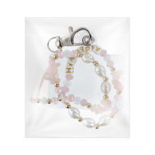 HAPPY Phone lanyard, Phone pendant / cord length 44cm (22cm in the loop) / on hand - lite pink HAPPY Phone lanyard, Phone pendant / cord length 44cm (22cm in the loop) / on hand - lite pink