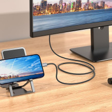 Laidas „Lightning“ į HDMI jungtį Hoco 1080p 2 m UA27 metalo pilkas Laidas „Lightning“ į HDMI jungtį Hoco 1080p 2 m UA27 metalo pilkas