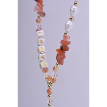 HAPPY Phone lanyard, Phone pendant / cord length 44cm (22cm in the loop) / on hand - orange