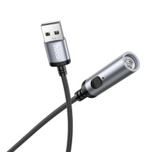 Adapteris USB A į cigarečių žiebtuvėlio jungtį Hoco 0,3 m UA30 juodas Adapteris USB A į cigarečių žiebtuvėlio jungtį Hoco 0,3 m UA30 juodas