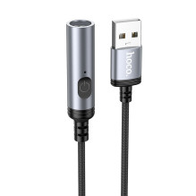 Adapteris USB A į cigarečių žiebtuvėlio jungtį Hoco 0,3 m UA30 juodas Adapteris USB A į cigarečių žiebtuvėlio jungtį Hoco 0,3 m UA30 juodas