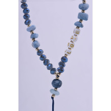LOVE Phone lanyard, Phone pendant / cord length 44cm (22cm in the loop) / on hand - lite blue