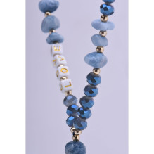 LOVE Phone lanyard, Phone pendant / cord length 44cm (22cm in the loop) / on hand - lite blue