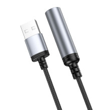 Adapter USB A to cigarette lighter Hoco 0,3 m UA30 black