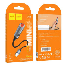 Adapteris USB A į cigarečių žiebtuvėlio jungtį Hoco 0,3 m UA30 juodas Adapteris USB A į cigarečių žiebtuvėlio jungtį Hoco 0,3 m UA30 juodas