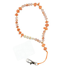 LOVE Phone lanyard, Phone pendant / cord length 44cm (22cm in the loop) / on hand - orange LOVE Phone lanyard, Phone pendant / cord length 44cm (22cm in the loop) / on hand - orange