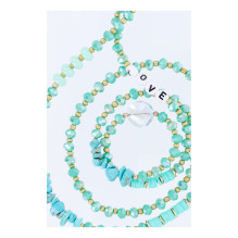 STONE Phone lanyard, Phone pendant / cord length 82cm (41cm in the loop) / on neck - turquoise STONE Phone lanyard, Phone pendant / cord length 82cm (41cm in the loop) / on neck - turquoise