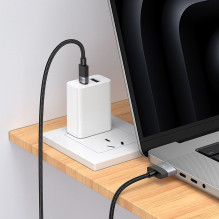 USB C laidas į Mag3 Hoco 5A 140W magnetinis 1,8 m U141 juodas